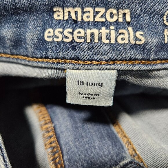Amazon Essentials Curvy Skinny Jeans Womens Size 18L Mid Rise Medium Wash Denim - Picture 4 of 9